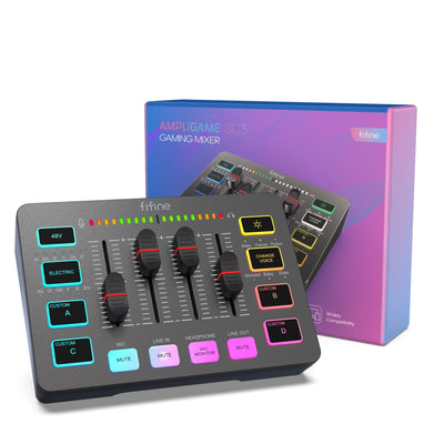 Fifine - AmpliGame - SC3 Audio Mixer - Mikser Audio