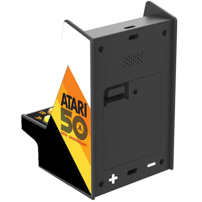 miniaturowy automat arcade Atari 50th Anniversary, czarno-żółty, dekoracja biurkowa