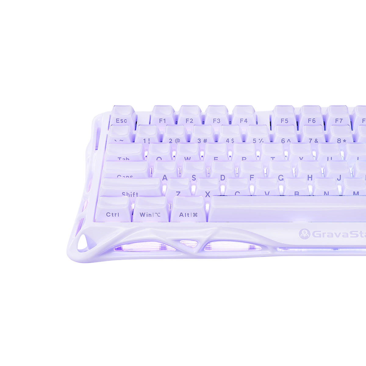 GravaStar - Mercury V75 Lavender Purple Wired Magnetic Keyboard - Przewodowa Klawiatura Magnetyczna