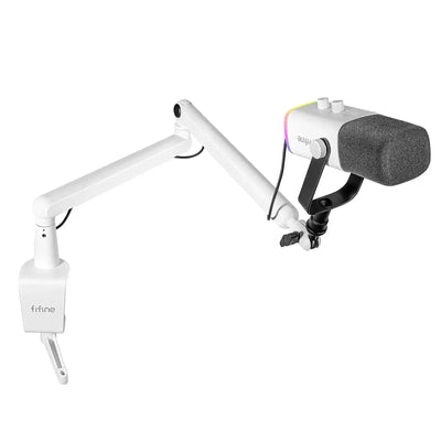 Fifine - AmpliGame - TAM8 Studio Dynamic Microphone With Boom Arm Stand - Studyjny Mikrofon Dynamiczny XLR/USB z Pantografem