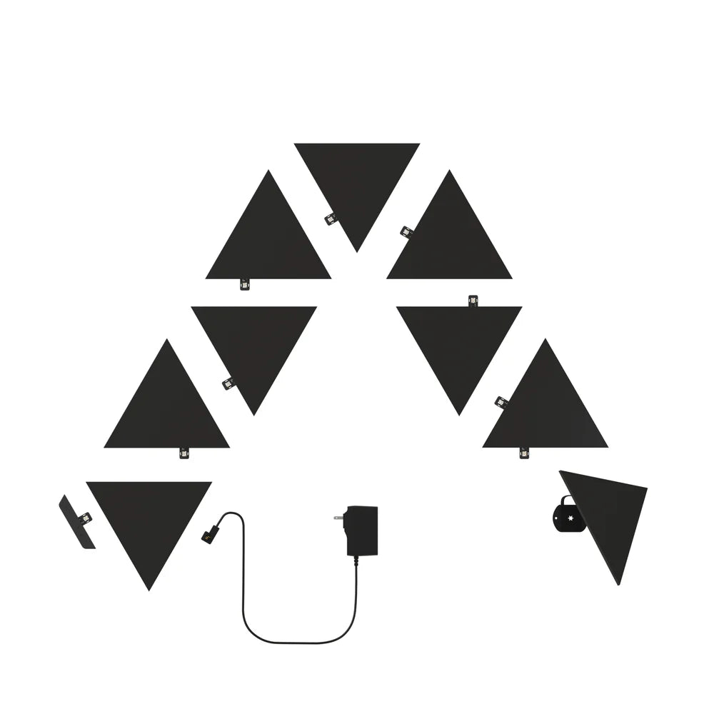 Nanoleaf Shapes - Limited Edition Ultra Black Triangles Starter Kit - Zestaw Paneli Świetlnych LED