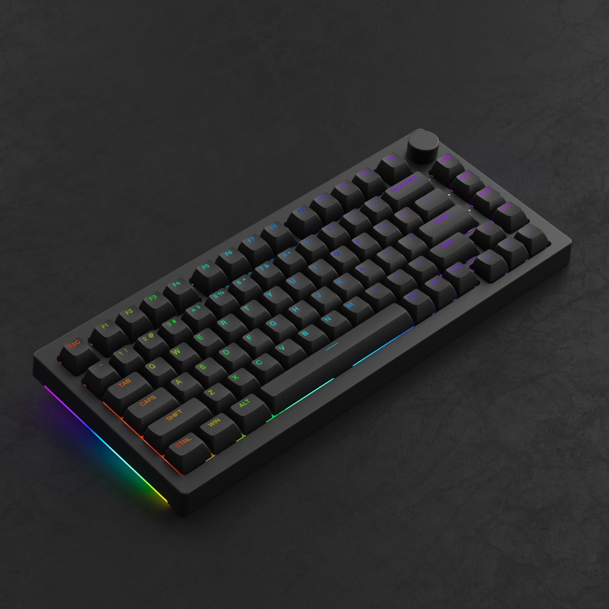 Akko - 5075B Plus Shine-Through Black Wireless Mechanical Keyboard