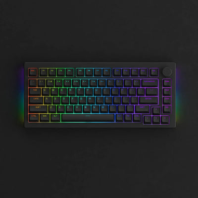 Klawiatura mechaniczna RGB z podświetleniem LED, czarna, minimalistyczny design