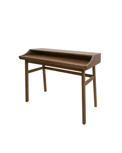 Drewniane biurko minimalistyczne do home office, idealne do klawiatury mechanicznej