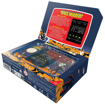 Zestaw retro konsoli do gier Space Invaders w oryginalnym opakowaniu, gra elektroniczna na biurko