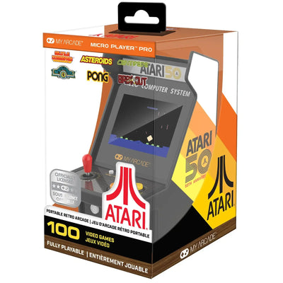Mini konsola retro arcade Atari 100 gier, joystick, klasyczne gry w opakowaniu, elektronika biurowa