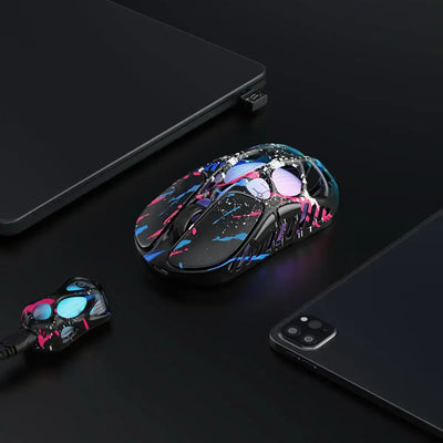 GravaStar - Mercury X Pro Special Edition Neon Graffiti Wireless Gaming Mouse - Bezprzewodowa Myszka Gamingowa