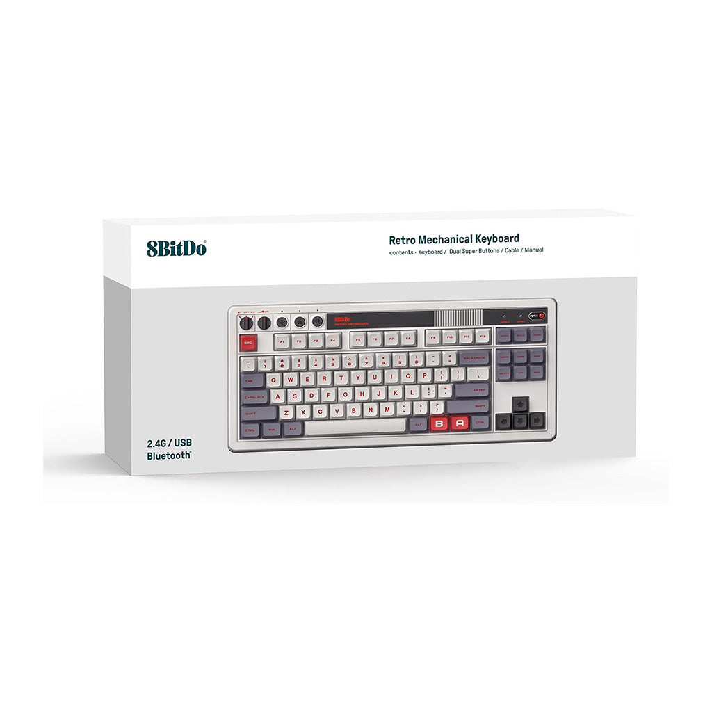 8BitDo - Retro Mechanical Keyboard 87 Keys - Klawiatura Mechaniczna 80% Bezprzewodowa Retro