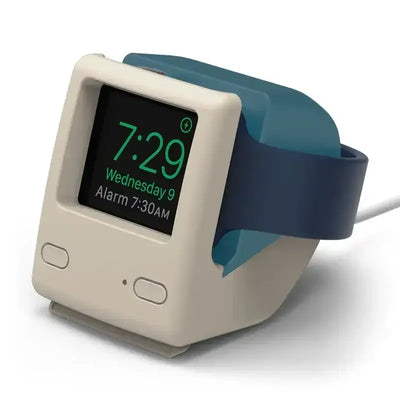 Stojak na zegarek smartwatch, styl retro, biurowy organizer na akcesoria, ładowarka
