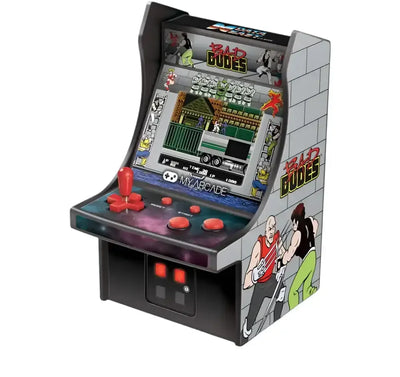 Mini automat arcade retro do gry Bad Dudes, joystick, kolorowa grafika, gadżet biurowy