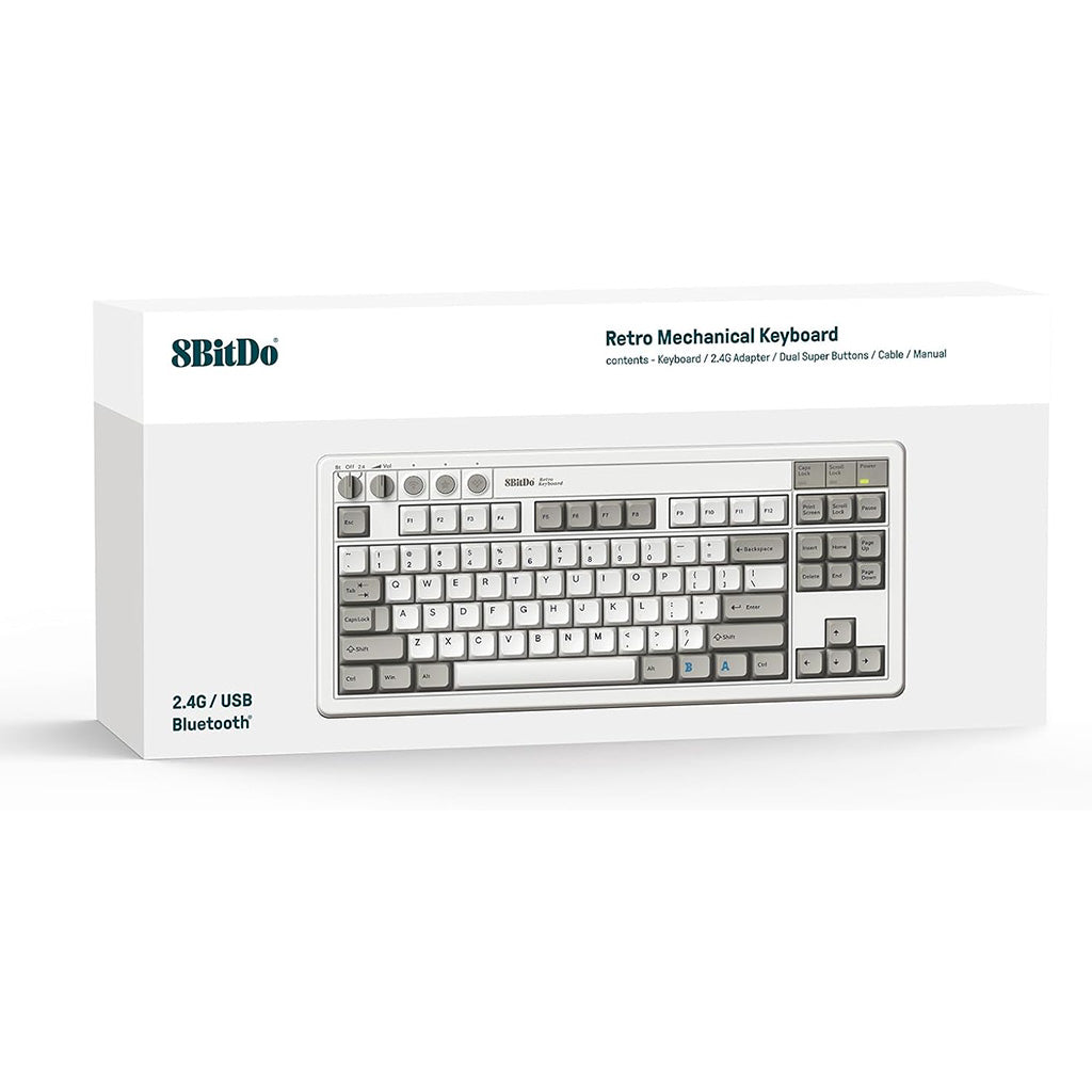 8BitDo - Retro Mechanical Keyboard 87 Keys - Klawiatura Mechaniczna 80% Bezprzewodowa Retro