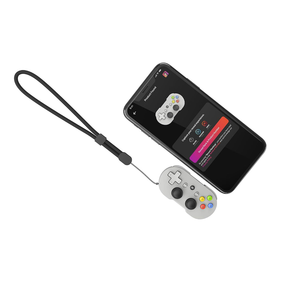 CRKD - ATOM™ Mini Keychain Controller Pal Grey - Kieszonkowy Kontroler Bezprzewodowy