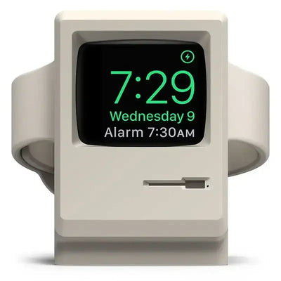 Stojak na Apple Watch w kształcie retro monitora, akcesorium do biurka home office
