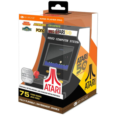 Mini konsola retro Atari 50th Anniversary w pudełku, 75 gier, joystick, klasyczny design