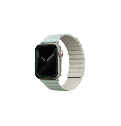 Smartwatch z jasnym paskiem magnetycznym, nowoczesny zegarek biurowy do home office
