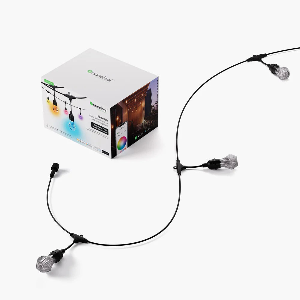 Nanoleaf Essentials - Smart Multicolour Outdoor String Light Expansion Pack - Wielokolorowe Lampki Zewnętrzne