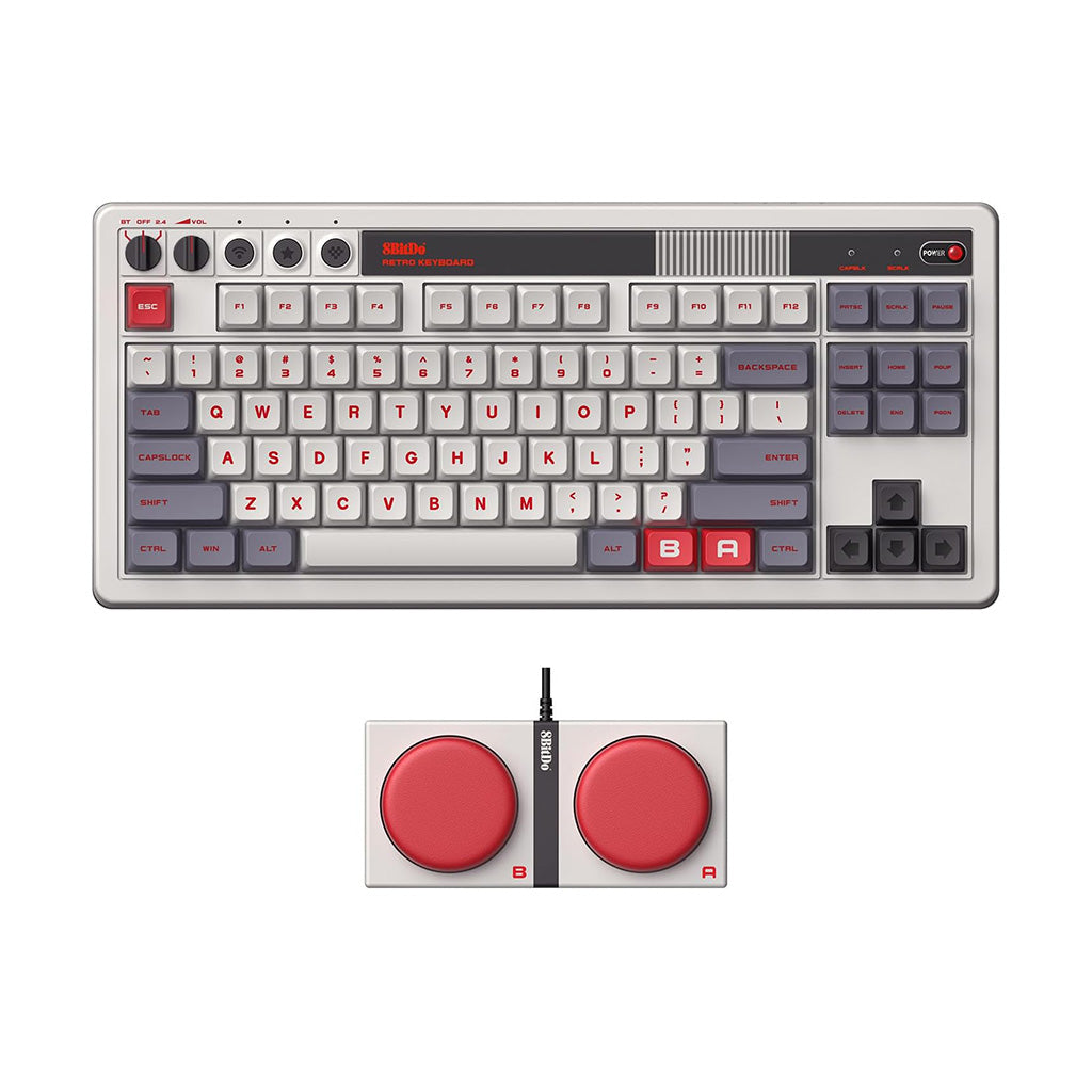 8BitDo - Retro Mechanical Keyboard 87 Keys - Klawiatura Mechaniczna 80% Bezprzewodowa Retro