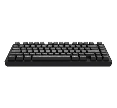 Czarna klawiatura mechaniczna, kompaktowa, idealna do biura i home office