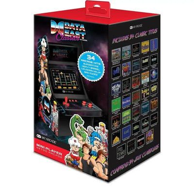 Retro konsola arcade My Arcade Data East Mini Player, 34 klasyczne gry, kolorowe postacie, opakowanie
