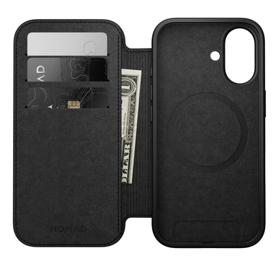 Nomad – Modern Leather Folio for iPhone 17 / Pro / Pro Max with MagSafe - Skórzane Etui z MagSafe