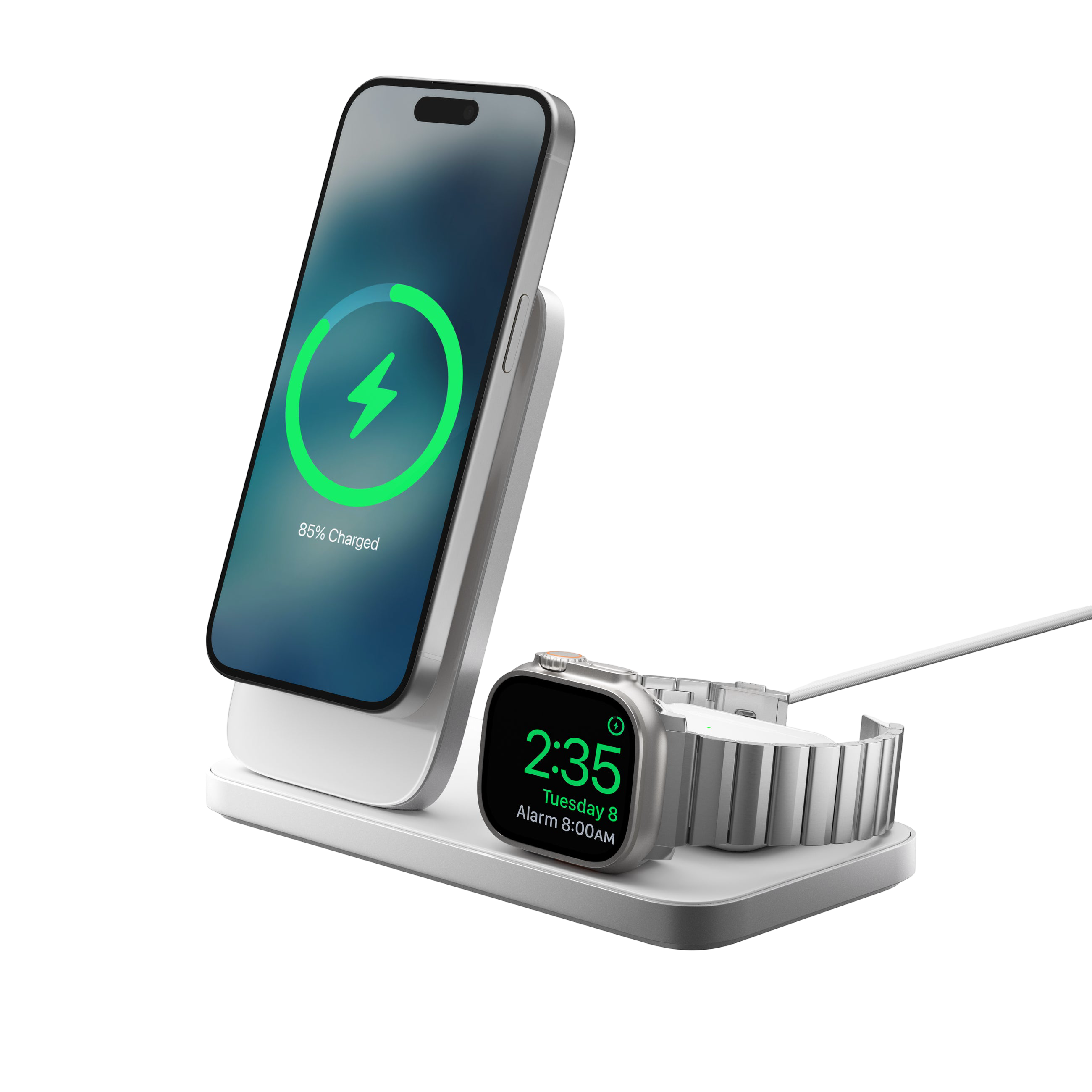 Nomad – Stand One Max 4th Gen 3-in-1 MagSafe Charger - Ładowarka do iPhona, Apple Watch i AirPods