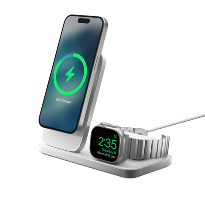 Nomad – Stand One Max 4th Gen 3-in-1 MagSafe Charger - Ładowarka do iPhona, Apple Watch i AirPods