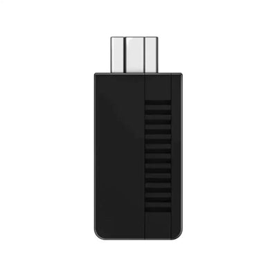 Adapter bezprzewodowy retro receiver, czarny, do NES SNES Mini na białym tle