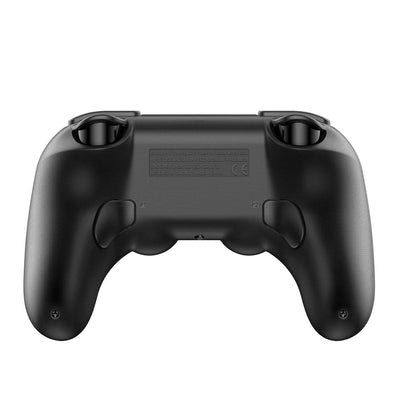 Czarny kontroler przewodowy do Xbox, widok z tyłu, ergonomiczny design, przyciski P1 i P2