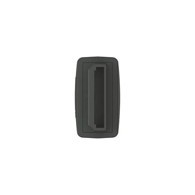 Czarny adapter retro receiver Saturn, akcesorium do konsoli, widok z góry na biały tle