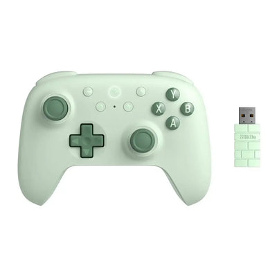 zielony bezprzewodowy kontroler do gier z odbiornikiem USB, ergonomiczny pad gamingowy