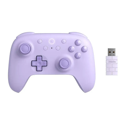 Bezprzewodowy fioletowy kontroler do gier z odbiornikiem USB, ergonomiczny pad gamingowy
