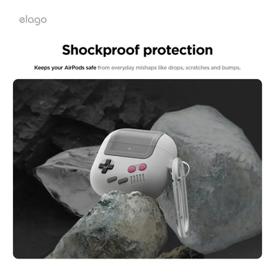 Etui na AirPods w stylu retro na kamieniach, zabezpieczenie przed upadkiem, akcesoria biurowe