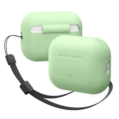 Zielone etui na słuchawki bezprzewodowe z paskiem, akcesorium do ochrony AirPods