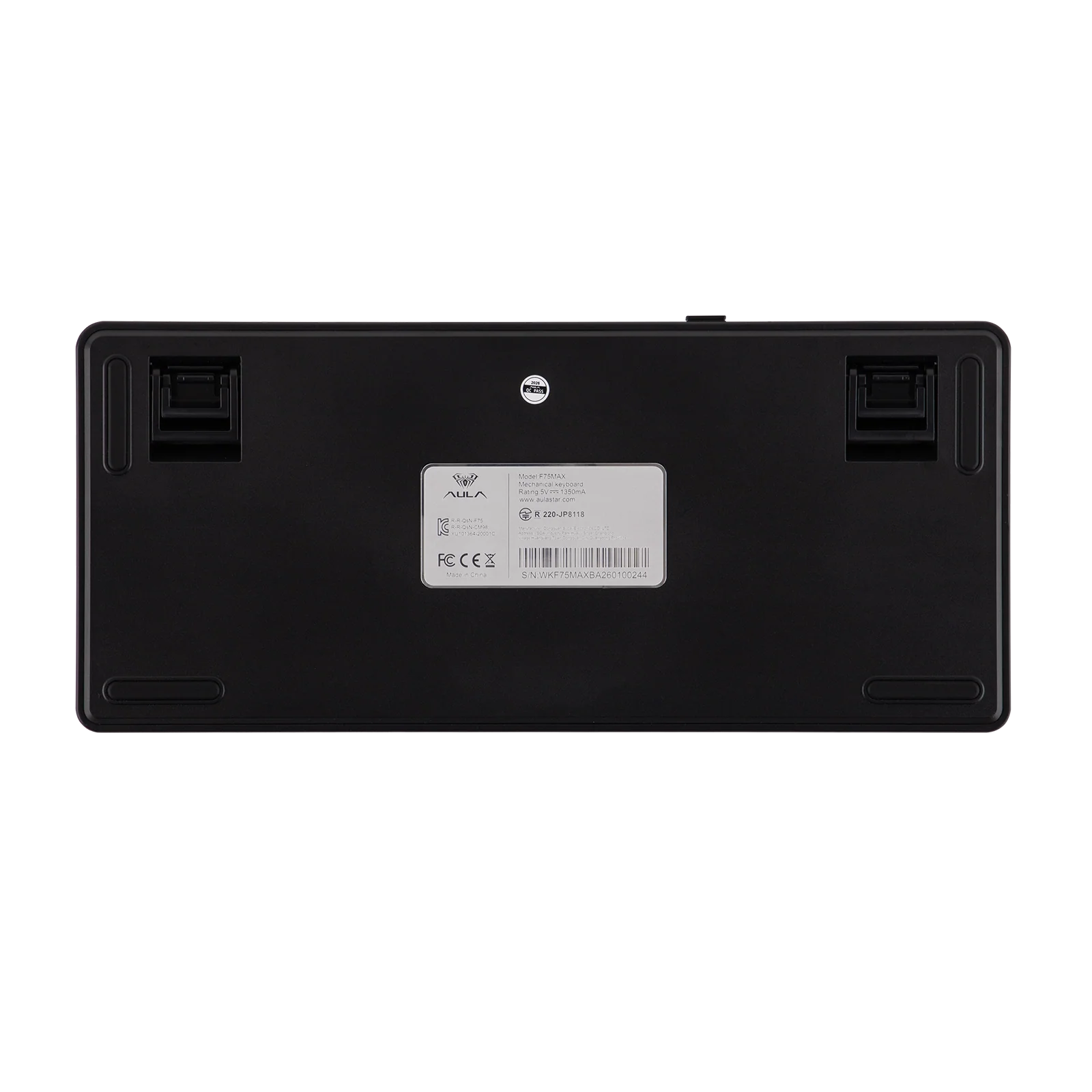 AULA - F75 MAX Mechanical Keyboard with TFT Screen - Klawiatura Mechaniczna - Black + Red
