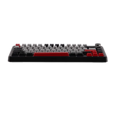 AULA - F75 MAX Mechanical Keyboard with TFT Screen - Klawiatura Mechaniczna - Black + Red