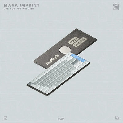 Klawiatura mechaniczna z keycapami NuPhy Maya Imprint PBT, jasne klawisze, minimalistyczny design