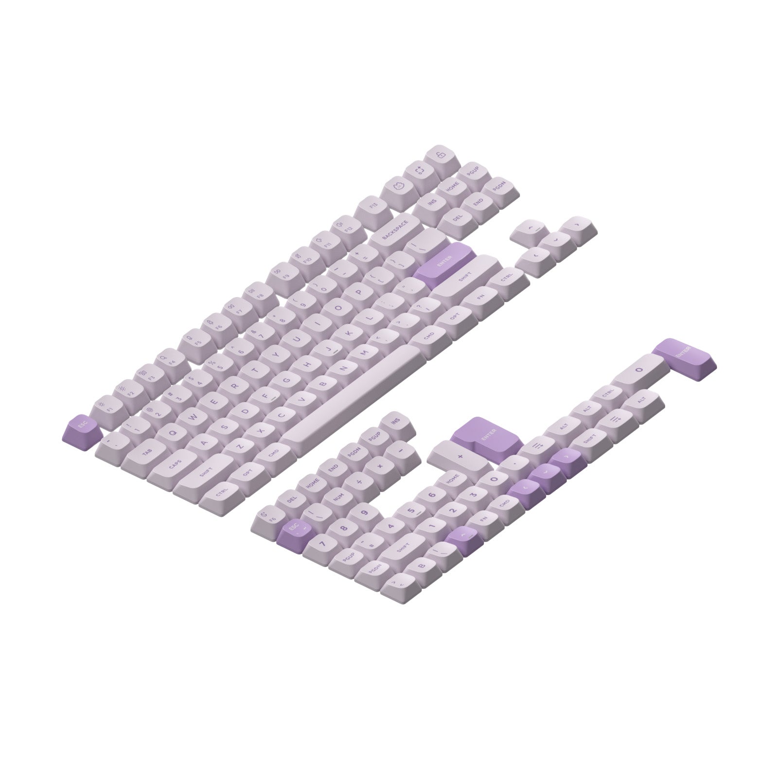 Nuphy - Gem mSA Double-shot PBT Keycaps - Nasadki do klawiatury mechanicznej