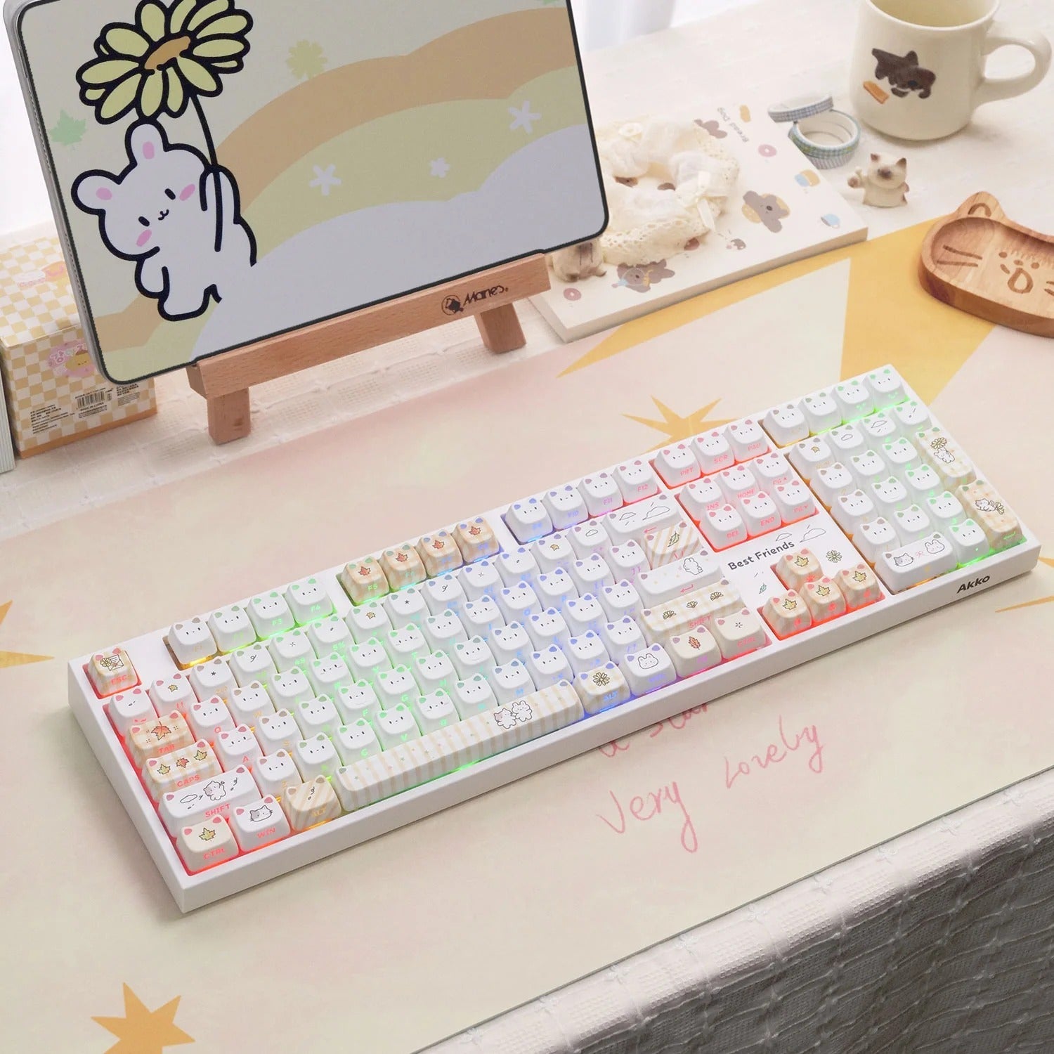 Akko - Shiny Kitten 5108 V5 Wireless Mechanical Keyboard - Pink - Klawiatura Mechaniczna