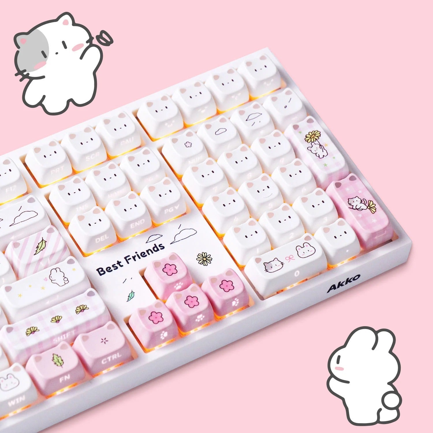 Akko - Shiny Kitten 5108 V5 Wireless Mechanical Keyboard - Pink - Klawiatura Mechaniczna