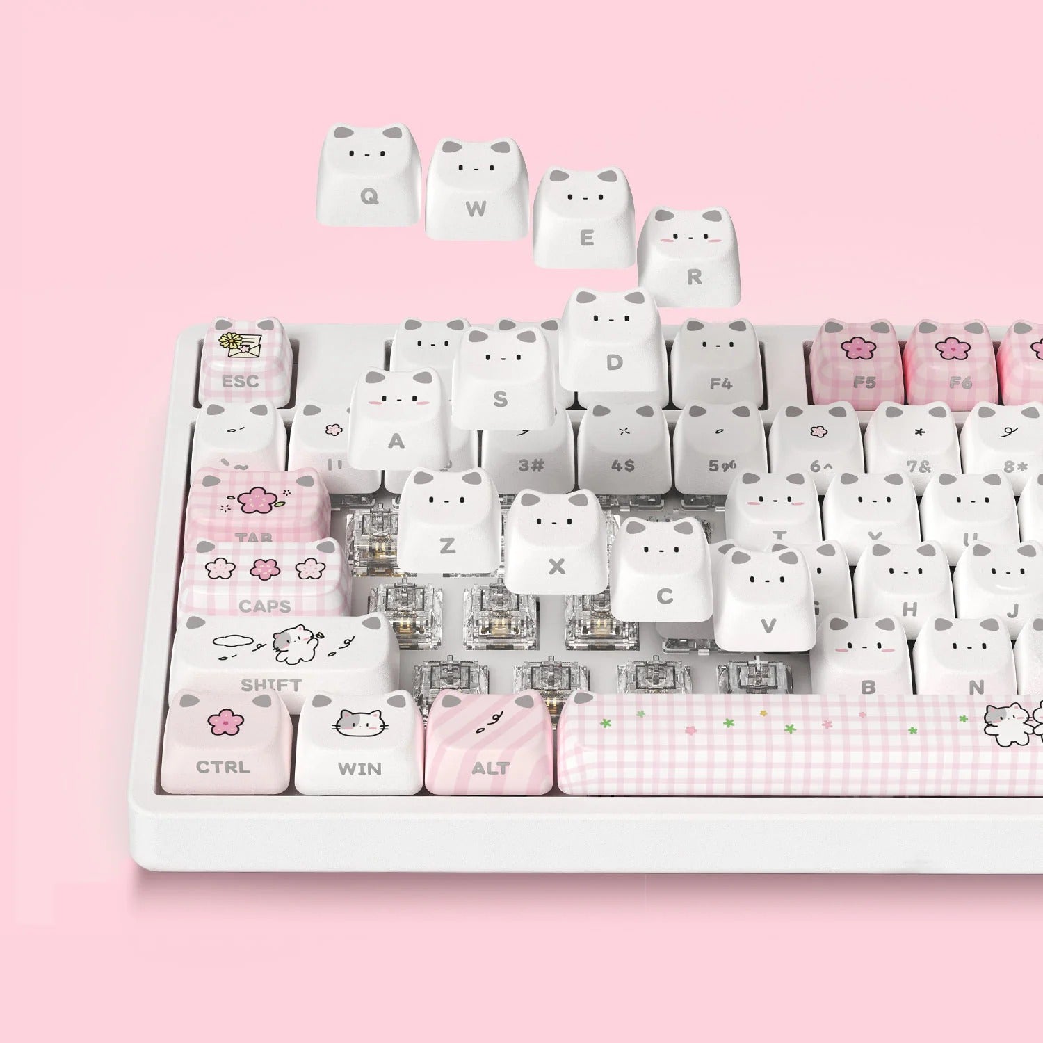Akko - Shiny Kitten 5108 V5 Wireless Mechanical Keyboard - Pink - Klawiatura Mechaniczna