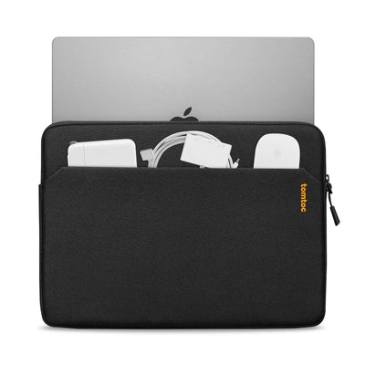 Czarna torba na laptopa z kieszenią na akcesoria biurowe i elektronikę