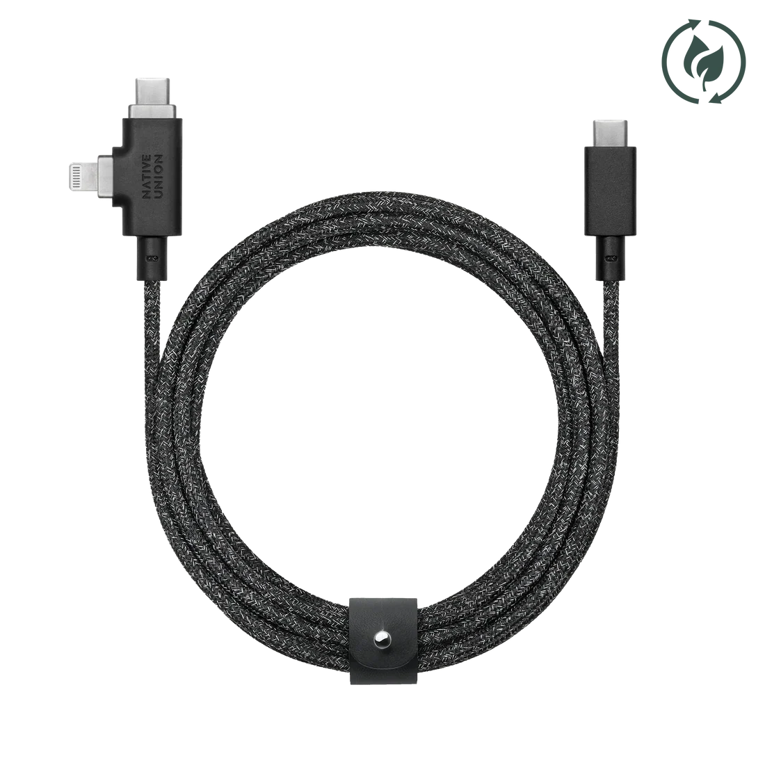 Native Union - Belt Cable Duo Pro 2.4M 240W (USB-C to USB-C & Lightning) - Kabel USB-C do USB-C i Lightning