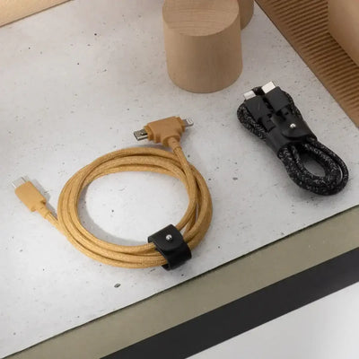 Native Union - Belt Cable Duo Pro 1.5M 2-in-1  (USB-C to USB-C & Lightning) - Kabel USB-C - USB-C i Lightning