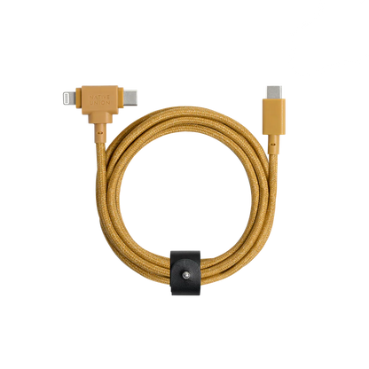 Native Union - Belt Cable Duo Pro 1.5M 2-in-1  (USB-C to USB-C & Lightning) - Kabel USB-C - USB-C i Lightning