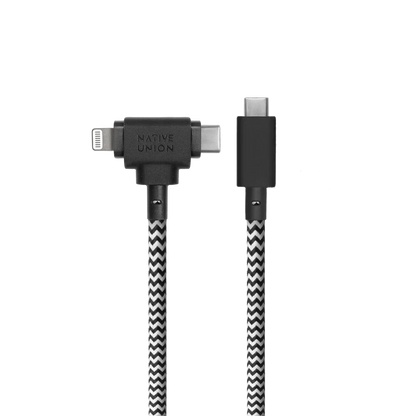 Native Union - Belt Cable Duo Pro 1.5M 2-in-1  (USB-C to USB-C & Lightning) - Kabel USB-C - USB-C i Lightning