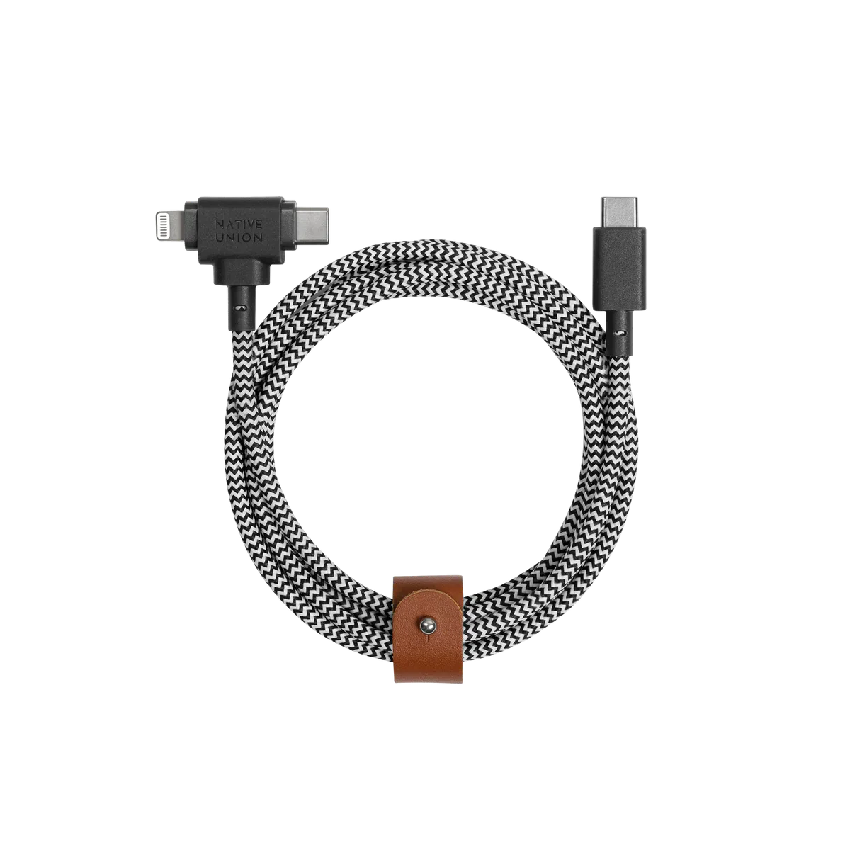 Native Union - Belt Cable Duo Pro 1.5M 2-in-1  (USB-C to USB-C & Lightning) - Kabel USB-C - USB-C i Lightning