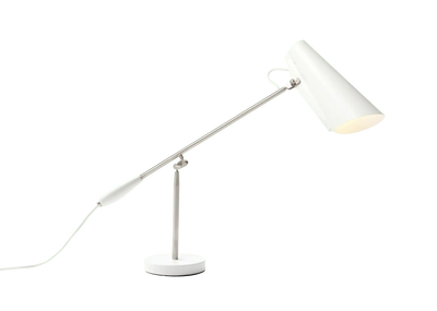 Biała lampa biurkowa, minimalistyczny design, idealna do home office i desk setupu