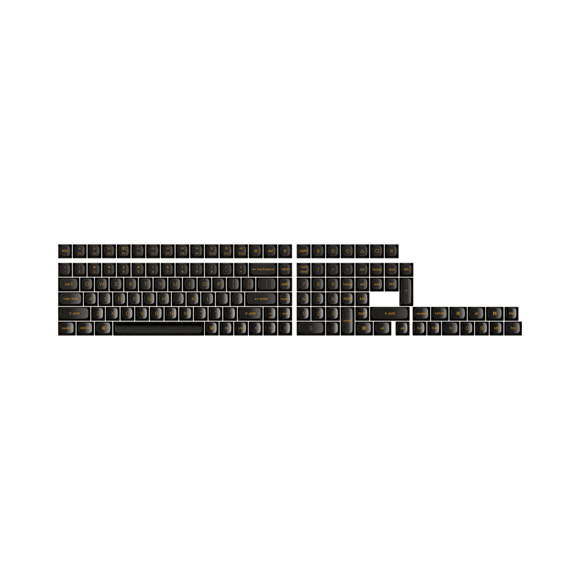 Keychron - Black Transparent OSA Full Set Keycap Set - Transparentne Keycaps