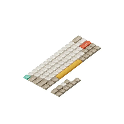 Kolorowe keycapy do klawiatury mechanicznej, zestaw klawiszy w stylu retro.