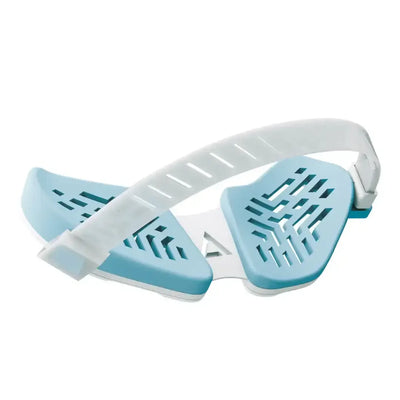 Podkładka ergonomiczna pod nadgarstek do klawiatury, biało-niebieska, biurowe akcesorium